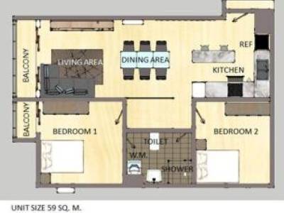 2BR CONDOMINIUM UNIT FOR SALE NEAR THE UNIVERSITY OF SAN AGUSTIN, Iloilo City